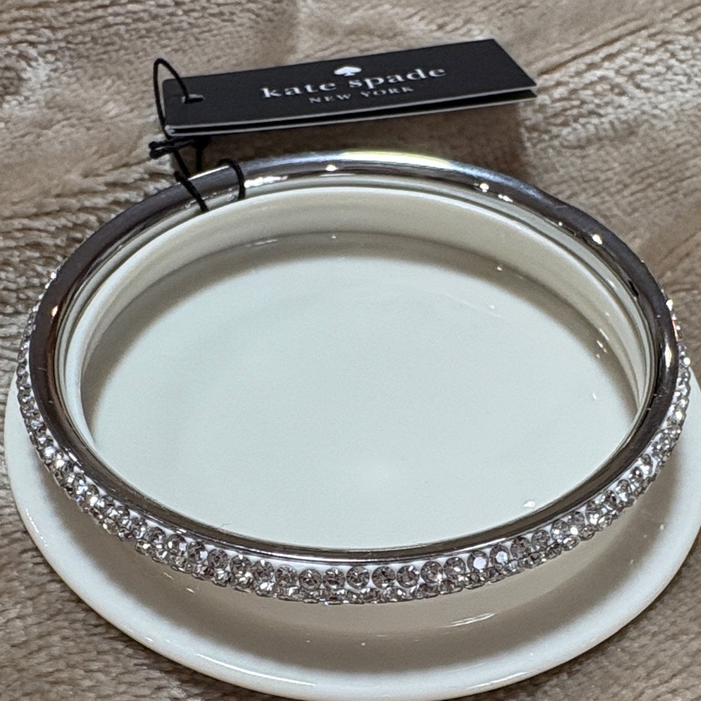 Kate Spade Silver and White Crystal Bracelet